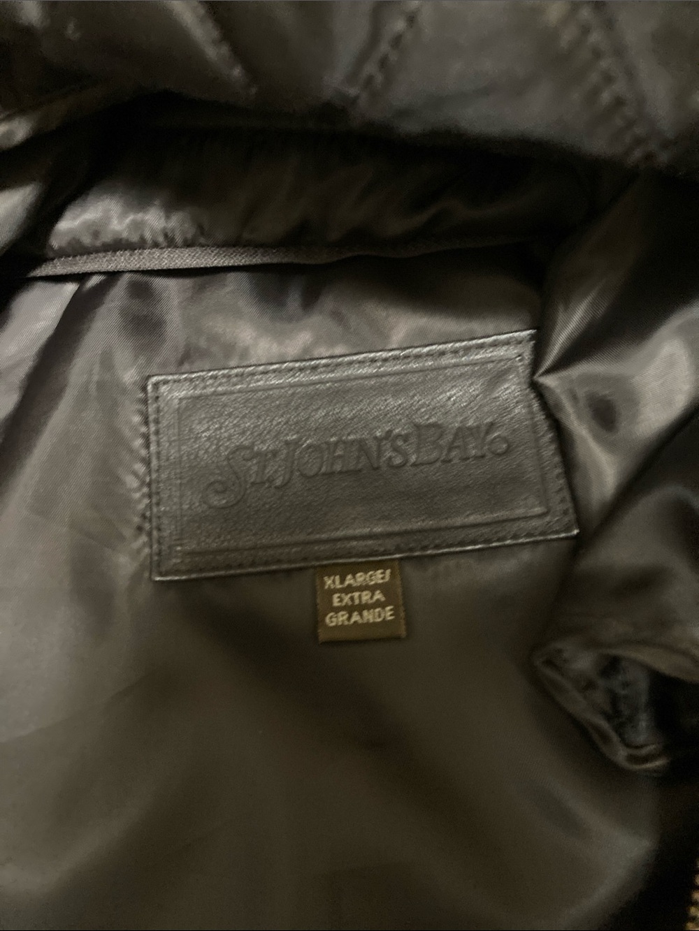 St. John's Bay Men's Dark Brown Lined Leather Jacket - Picture 9 of 10